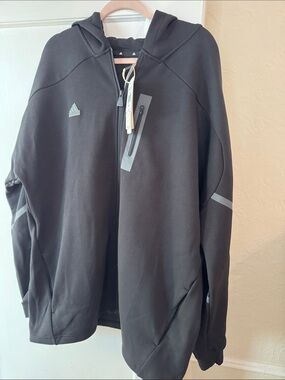 Adidas Men’s 2XLT Slim Fit Game Day Ready Zip Hoodie